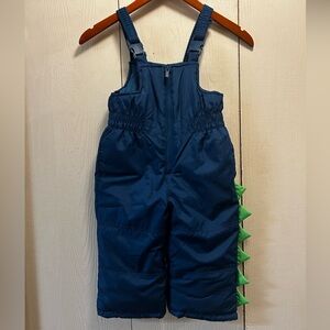 Carter’s Dino Winter Snow bib adjustable straps, pockets 24 mths